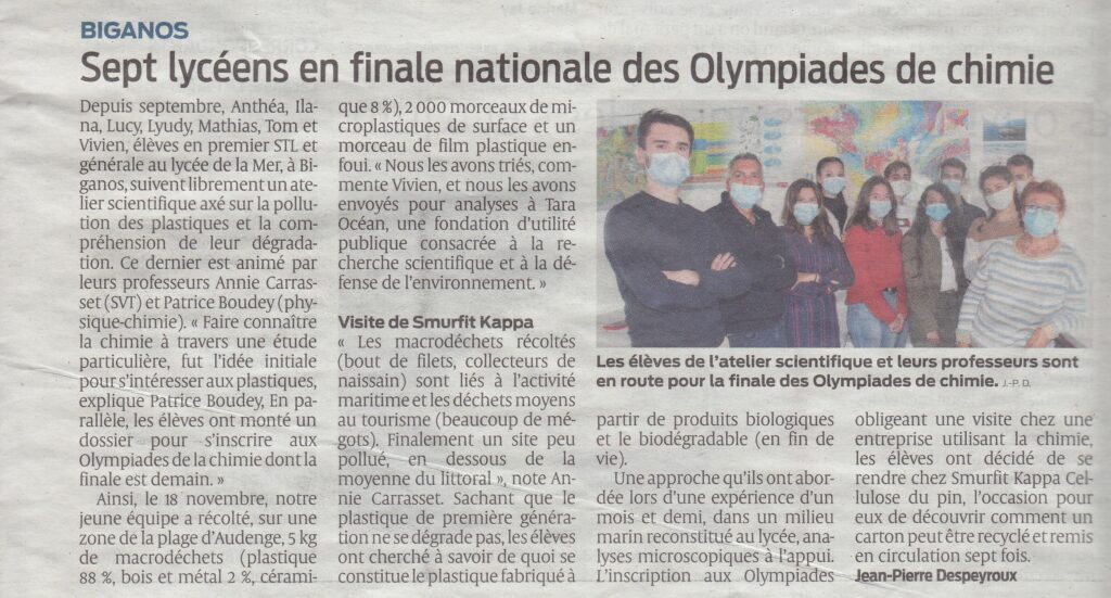 olympiade chimie